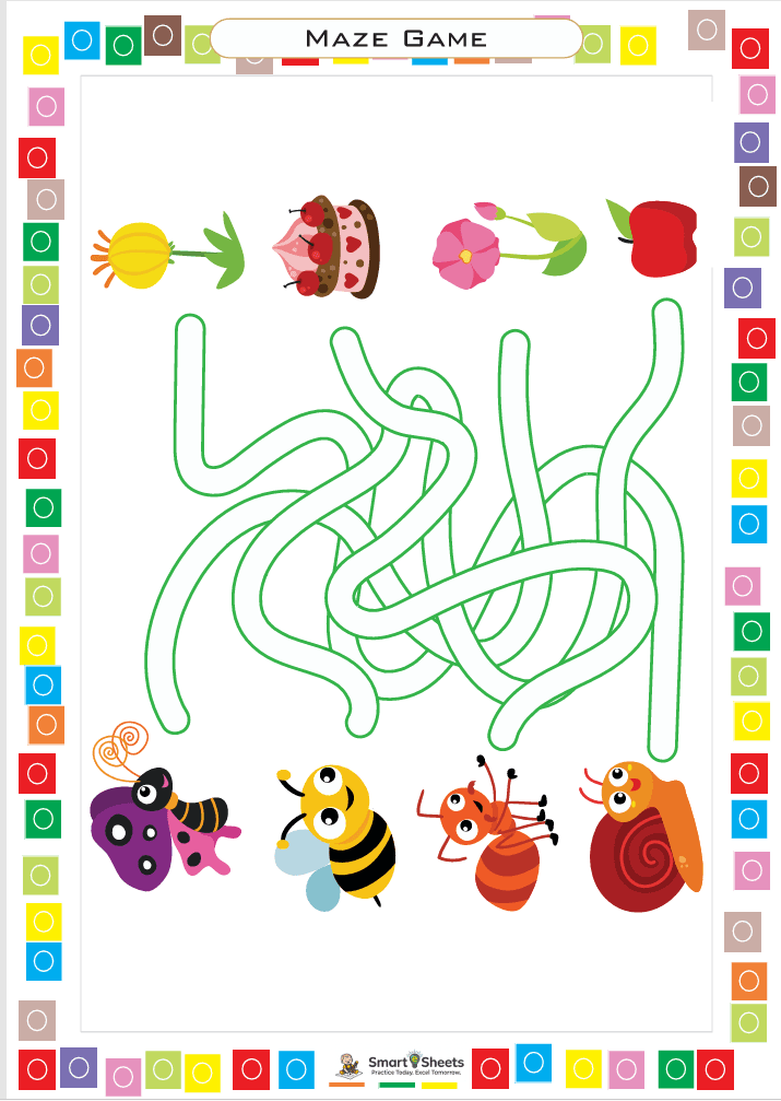 Maze game โ match insects to flowers and treats