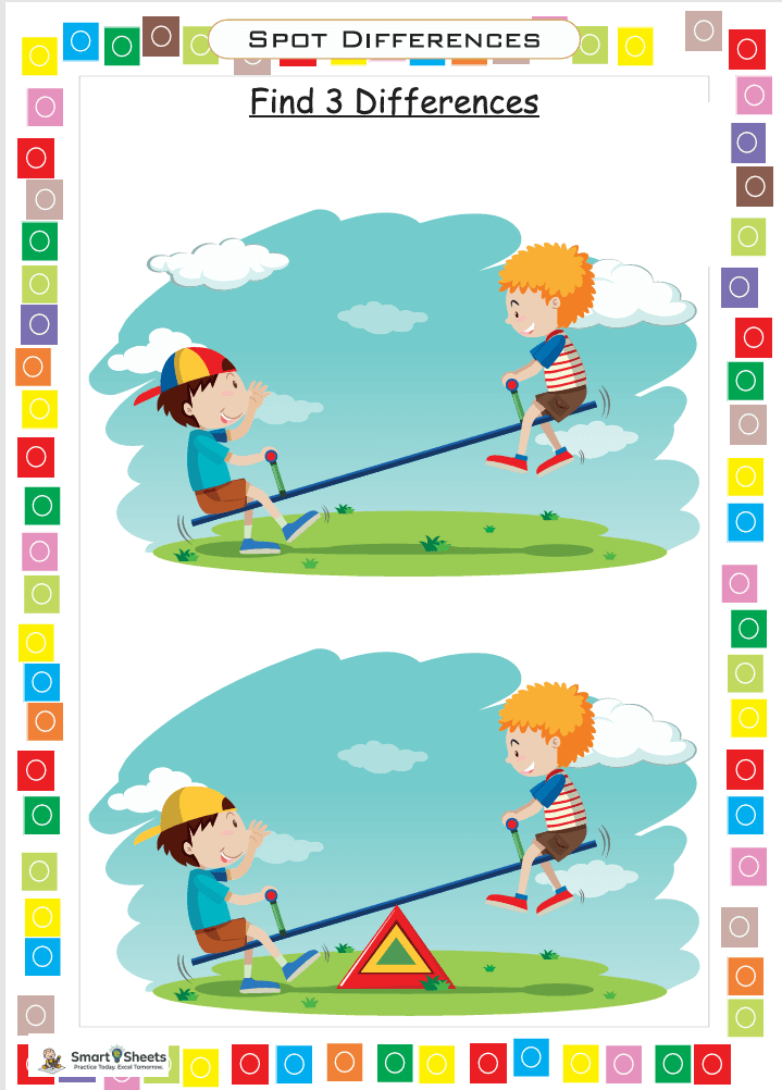 Find 3 differences spot-the-difference worksheet