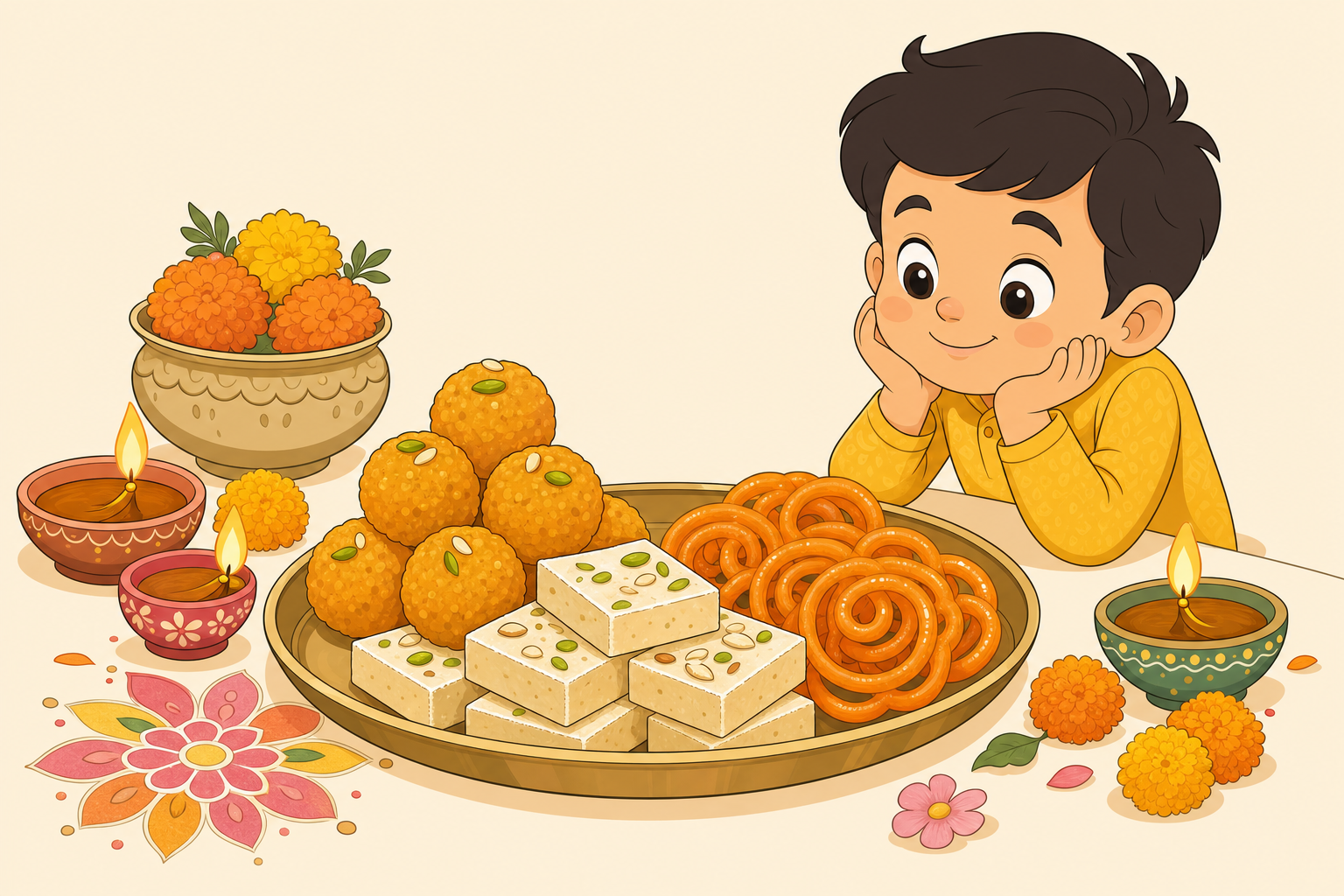Illustration for Festival Desserts Done Gently with Kids