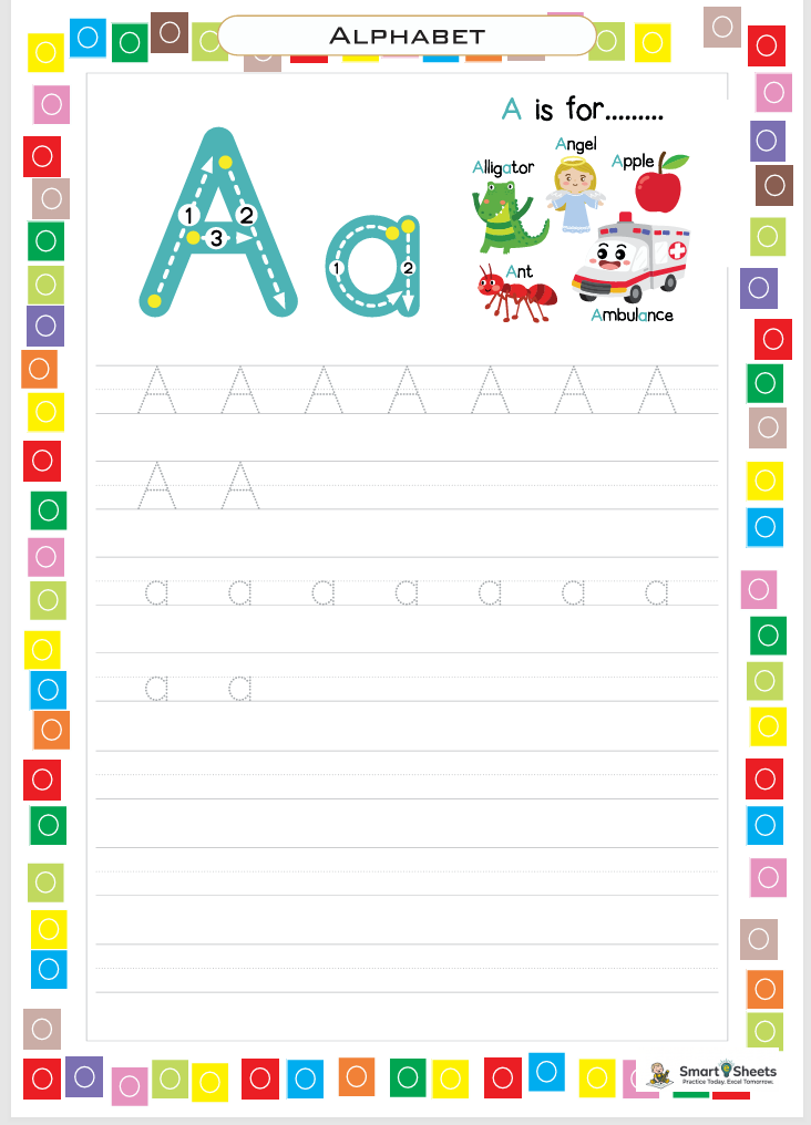 Alphabet worksheet sample